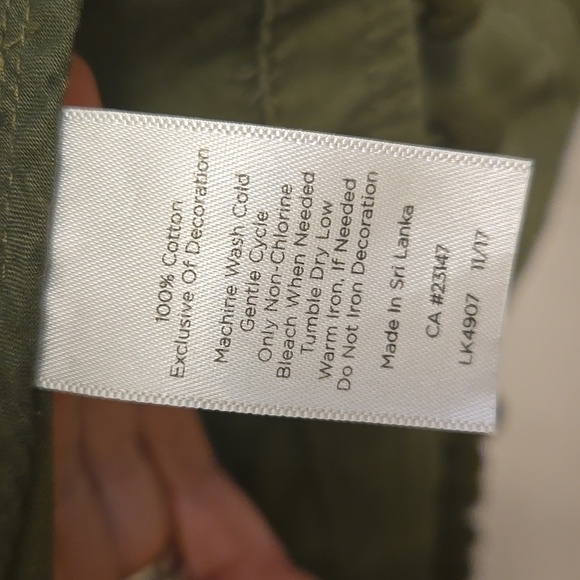 Talbots Green Utility Jacket with Pom Poms. Size XS Womens - Picture 5 of 7